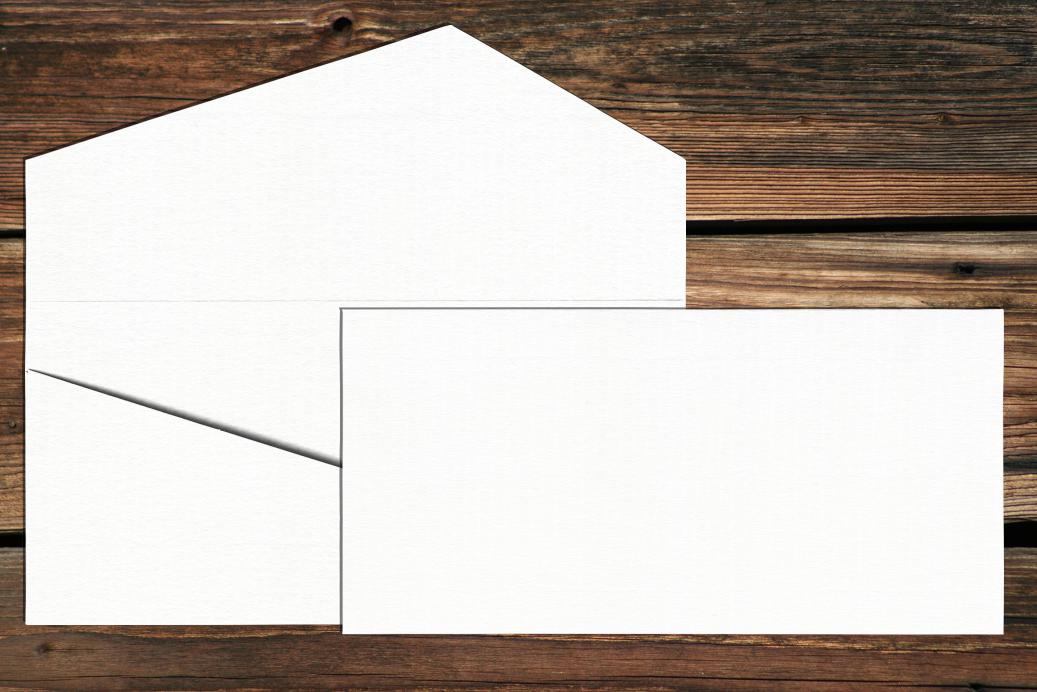 Geschenkkarte DL 110x220 mm Weiß gerippt 220 g/qm